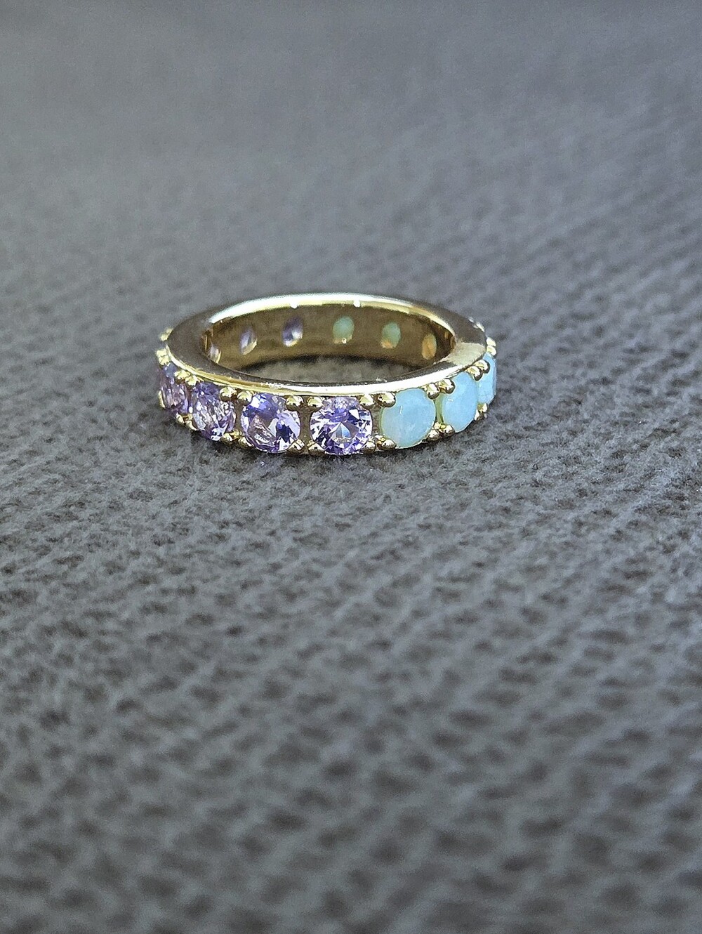 Kendra Scott (Retired) Gold💛 "Chandler" Band Ring💍 in Green💚 Lilac💜 Mix - Picture 9 of 16